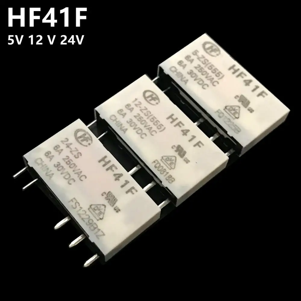 HF relay HF41F 24 ZS 12 (555) 6A 1CO 5V 12V 24V вафельное реле новое и оригинальное|Реле| |