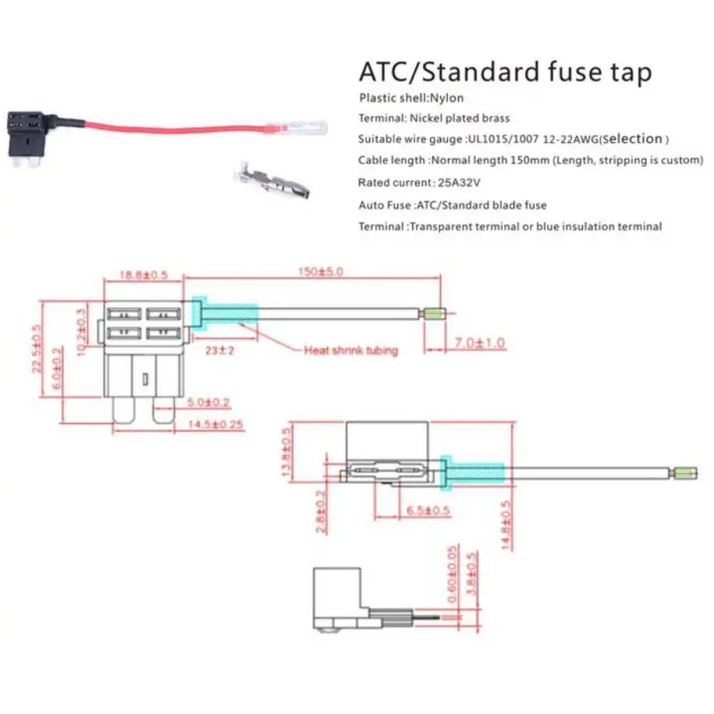 ATO ATC Add A Circuit Fuse Tap Piggy Back Standard Blade Holder with 20A MINI / SMALL MEDIUM | Автомобили и мотоциклы