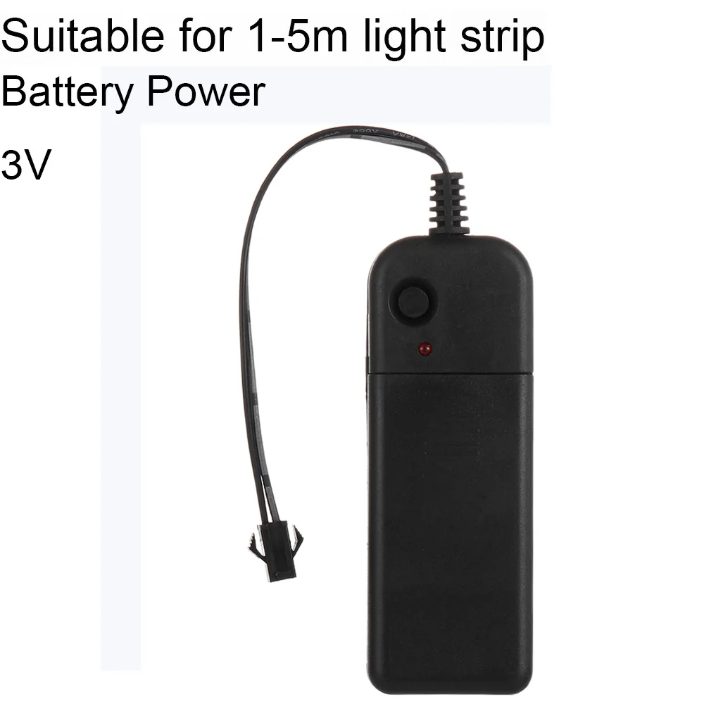 Battery Power 3V 1 м EL Wire флеш-веревка, трубчатый кабель, Светодиодная лента, гибкая неоновая лампа, светящаяся струнная лампа, светильник для украшения автомобиля, швейная кромка, Стайлинг автомобиля - Испускаемый цвет: Battery Power 3V