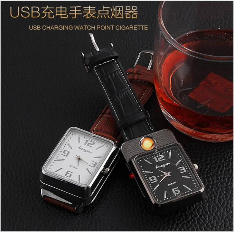 2019 повседневные спортивные часы с зарядкой через USB Мужские кварцевые наручные