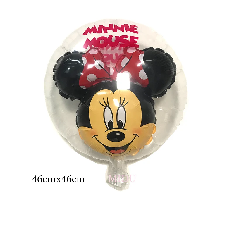 Style 1 День рождения Надувные шары mickey Minnie Мышь воздушный шар прозрачные Микки и Минни Маус бальное свадебное украшение детские игрушки шары подарок - Цвет: Style 1