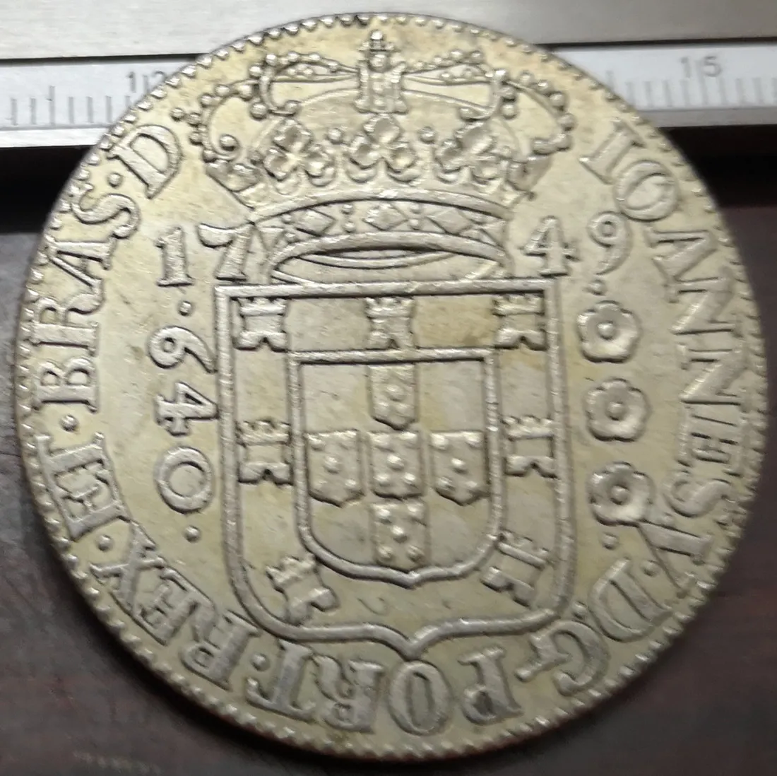 Серебряная копировальная монета Reis - Joao V Бразилия 640 1749 | Дом и сад