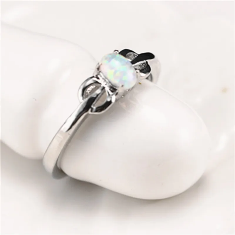 Женский набор колец WalerV кольцо в стиле ретро с овальным белым огненным опалом