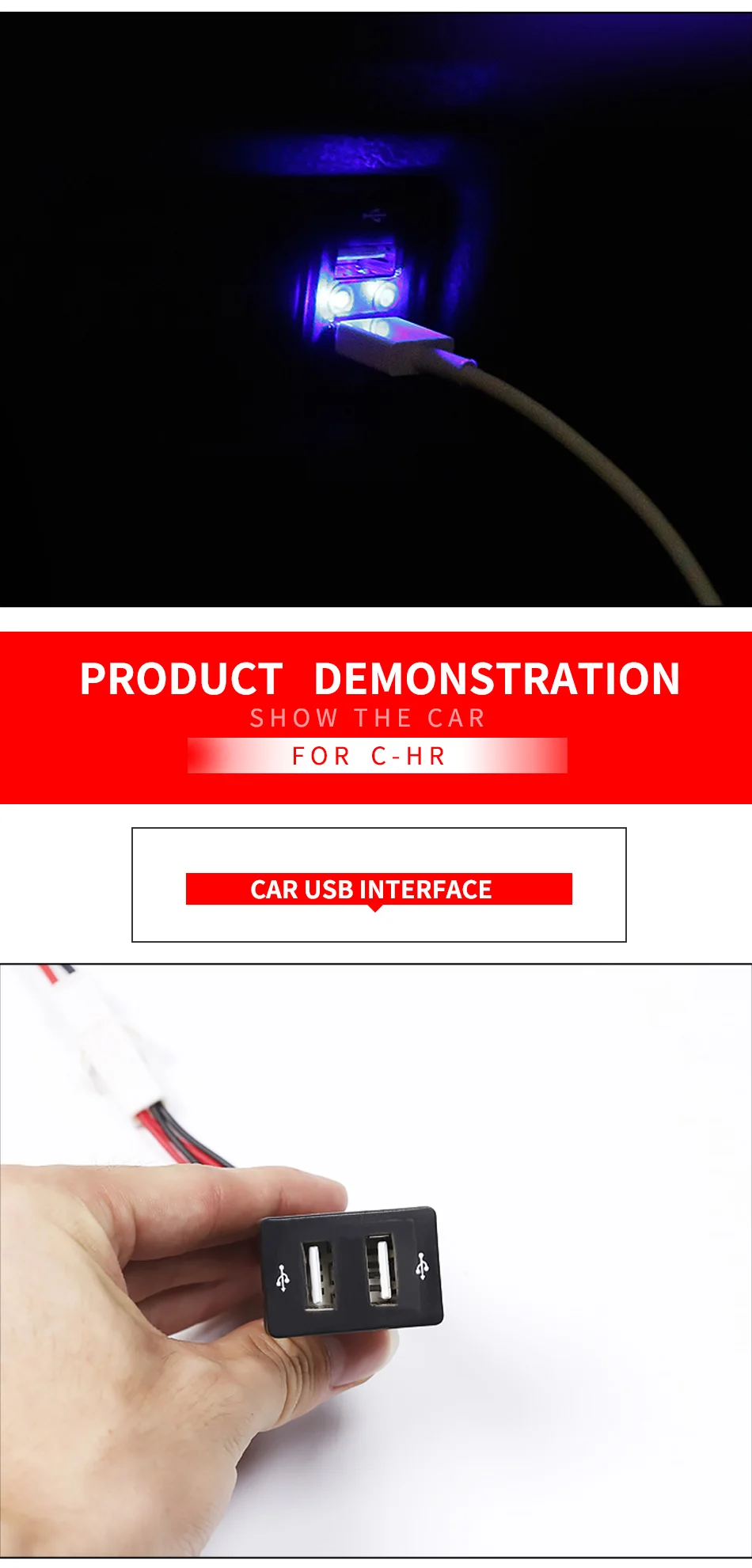 Мой хороший автомобиль USB модуль интерфейса USB розетка обновление модифицированные декоративные настольные лампы для Toyota C-HR CH-R автомобильные аксессуары