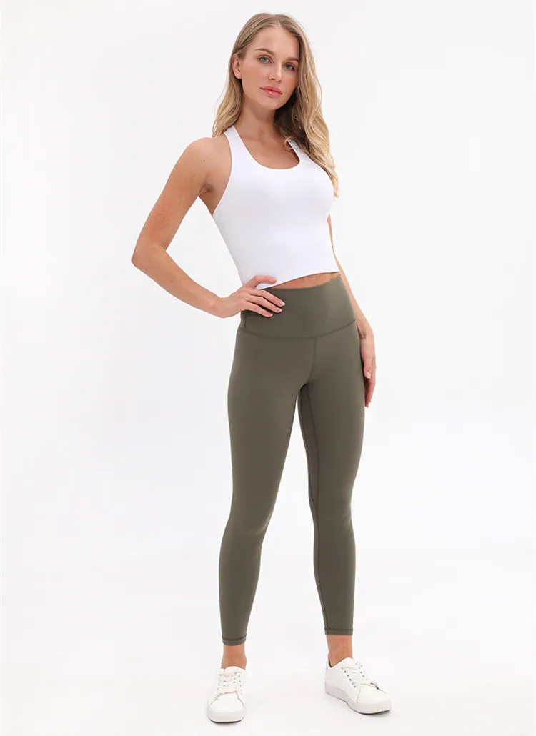 Yoga Vest Women's Sleeveless Running Fitness T Shirts Sexy Crop Top Workout Quick-Dry Yoga Tank Tops Elastic Tight Gym Vest