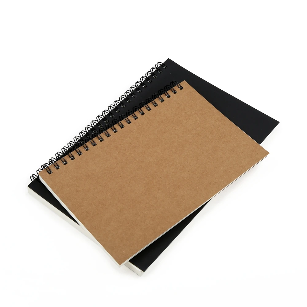 Блокнот А5 и А6 на спирали чистая бумага из крафт бумаги или кремовых страниц