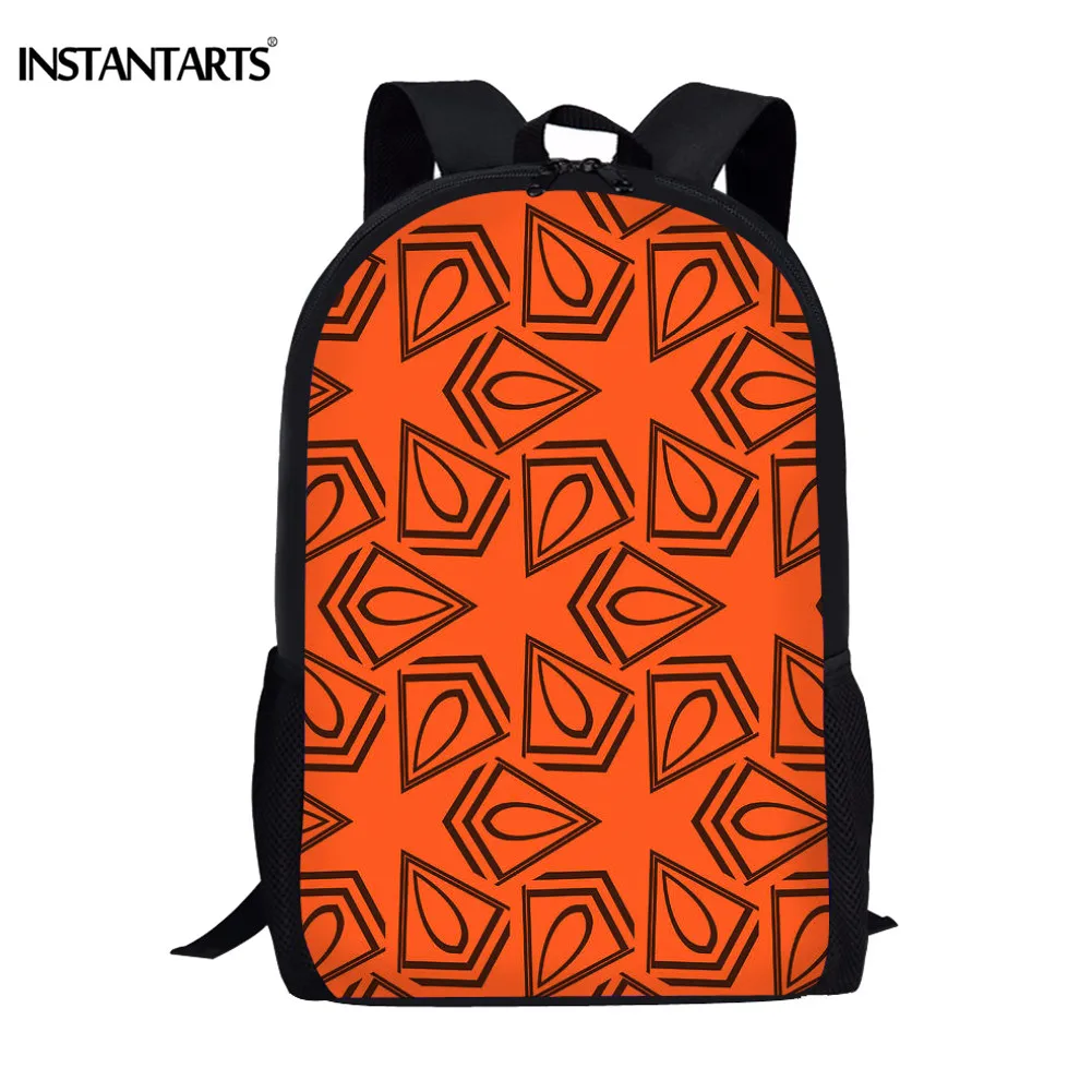INSTANTARTS Abstract Geometric Patterns Newest Children's School Bags Backpack for Primary Satchel Children Rucksacks | Багаж и сумки