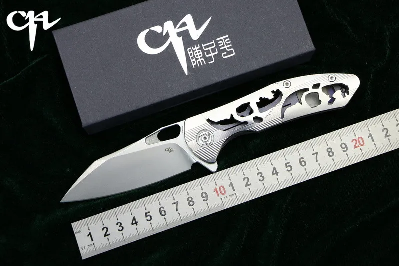 CH3515 Flipper folding knife s35vn steel Titanium handle outdoor camping survive hunting pocket fruit kitchen Knives EDC tool