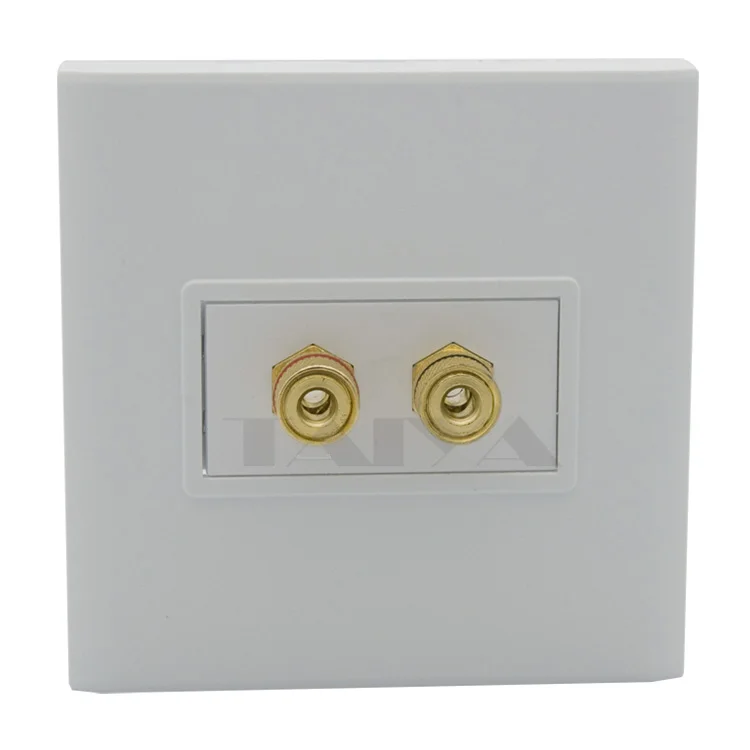1 Gang EU Style 1.0 Speaker 2 Ports Banana Plug Binding Post Wall Plate | Электроника