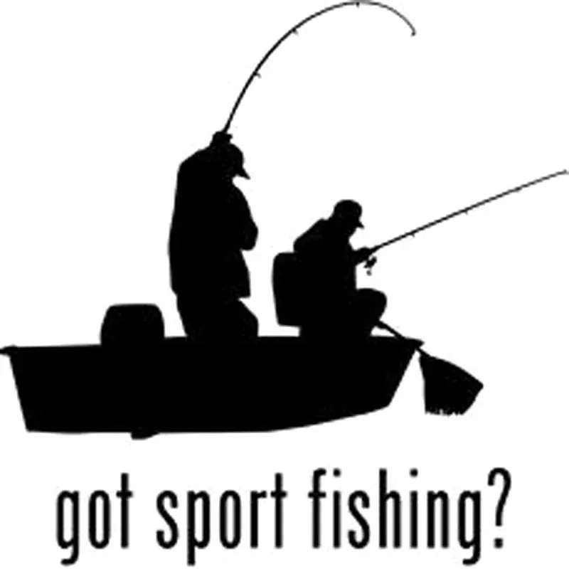 

16.2CM*16CM Got Sport Fishing Car Decor Vinyl Decal Sticker Car Sticker On Car Covers Auto Car Styling With Black Sliver C8-0090