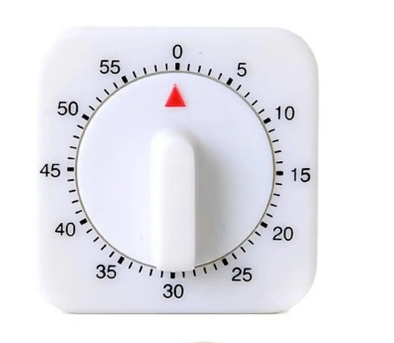 Новинка белый квадратный механический таймер на 60 минут напоминание о счете для