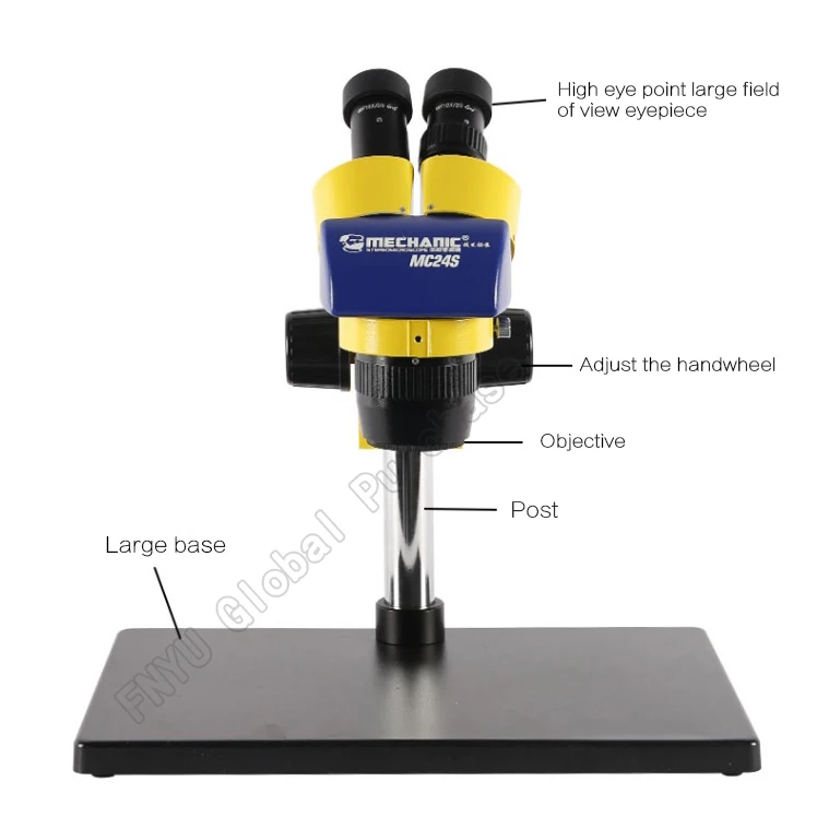 Механический промышленный бинокулярный стереомикроскоп двойная передача