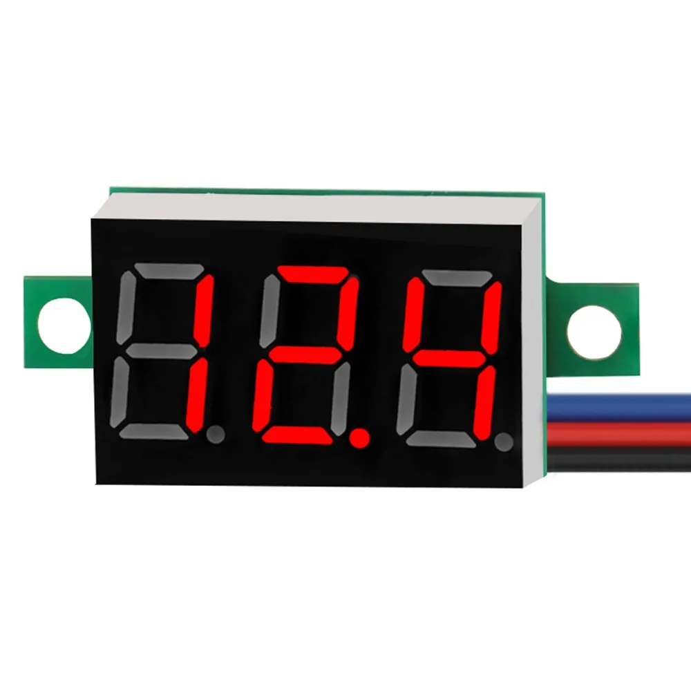 Цифровой светодиодный вольтметр постоянного тока 12 В измеритель напряжения