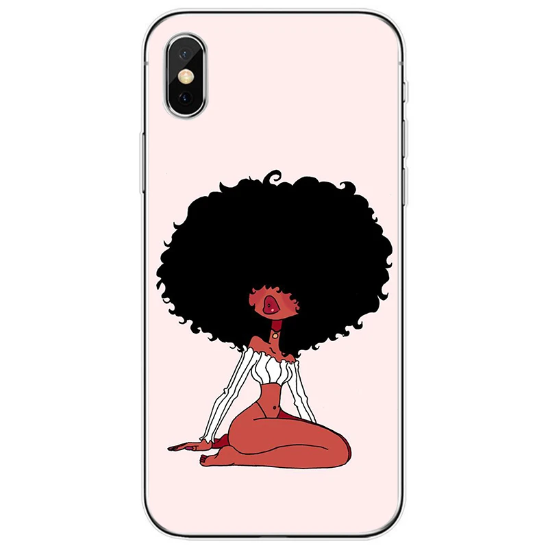 Мягкий силиконовый чехол для телефона iPhone 6 6plus 7 8plus 5 5S 5C SE X XS XR Max Afro Black Girl Magic