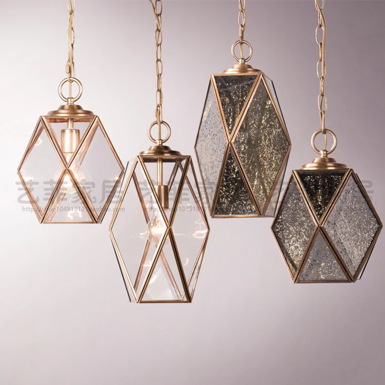 Подвесной светильник из меди с одной головкой люстра для столовой спальни