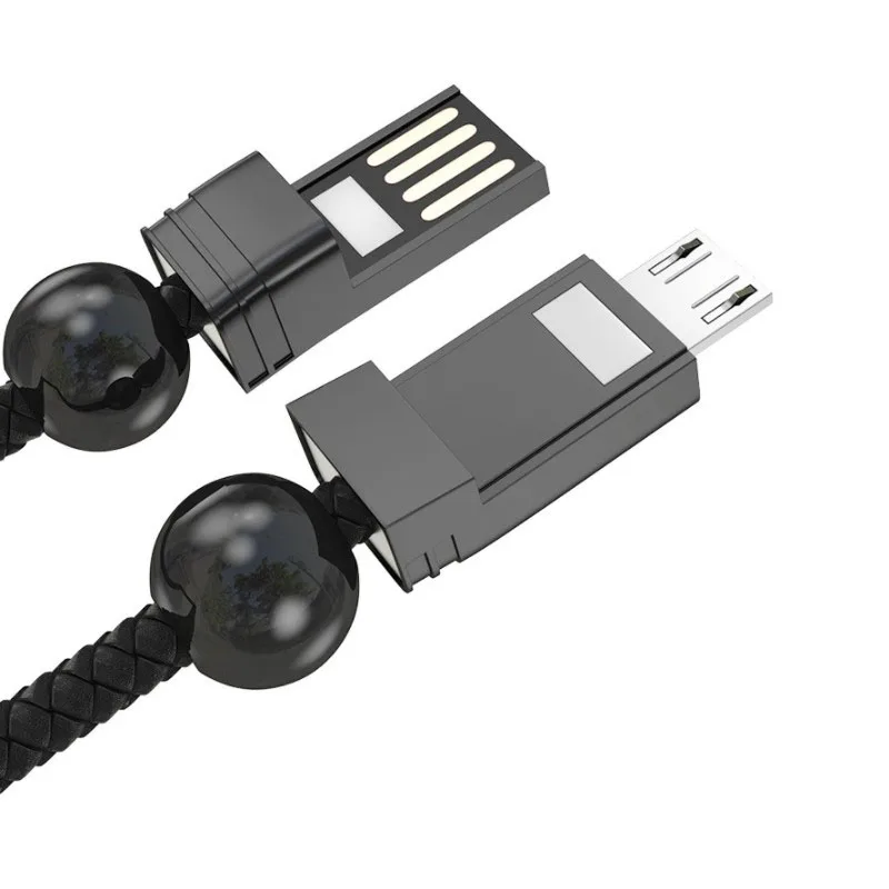 Высокое качество кожаный плетеный браслет данных зарядный кабель USB для Apple для Android type C