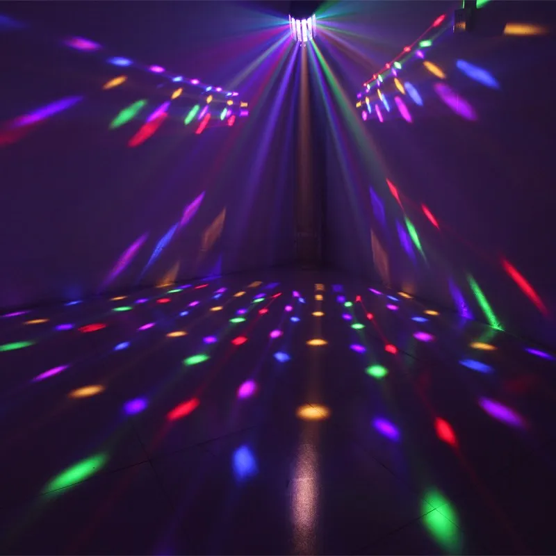 9 светодиодный мини бабочка этап флэш светодиодные огни этапе портативный RGB DJ