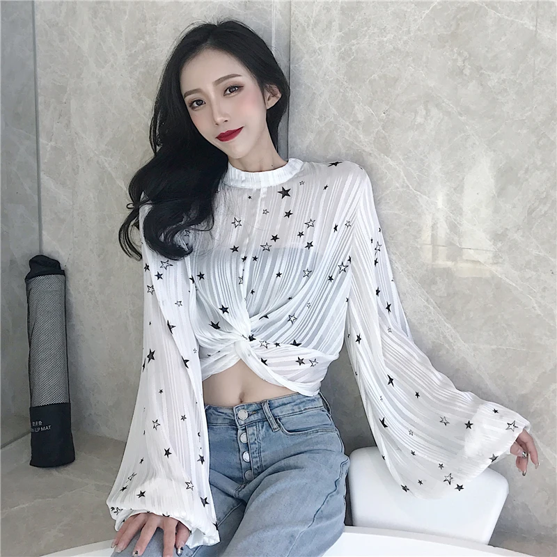 Брендовая женская блузка moda feminina новая весенняя в Корейском стиле эстетическая