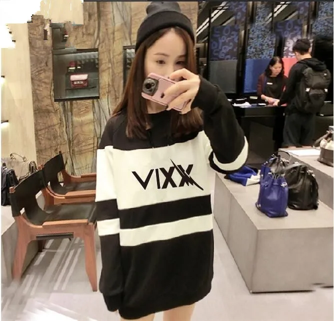 Новинка VIXX Kpop женские фанаты поддержка имени члена флисовые толстовки с принтом