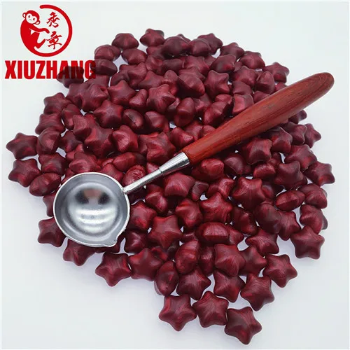 100 шт. Звездный воск + 1 стальная ложка в винтажном стиле для запечатывания