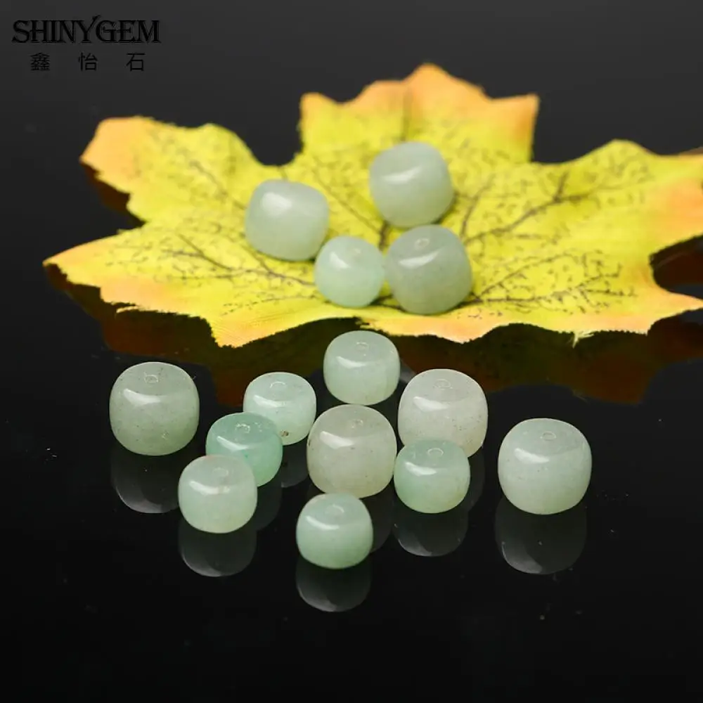 Круглые зеленые бусины ShinyGem 5*8 мм/8*10 мм Rondelle китайские из натурального камня для
