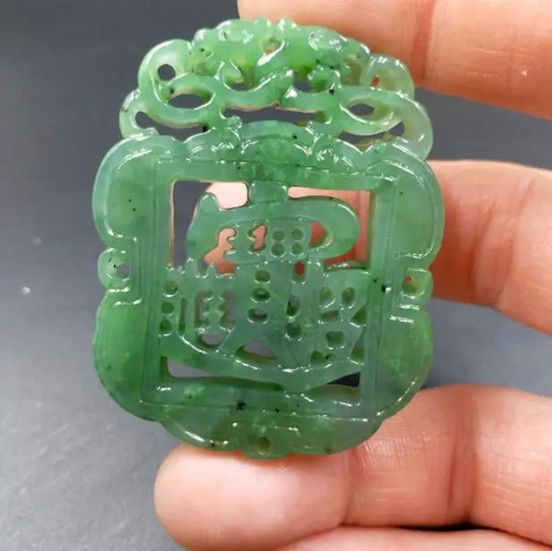 natural HETIAN jade jasper Zhao cai Jin bao pendant Hollow out Bao zi China QINGYU necklace pendants fine jewelry | Украшения и