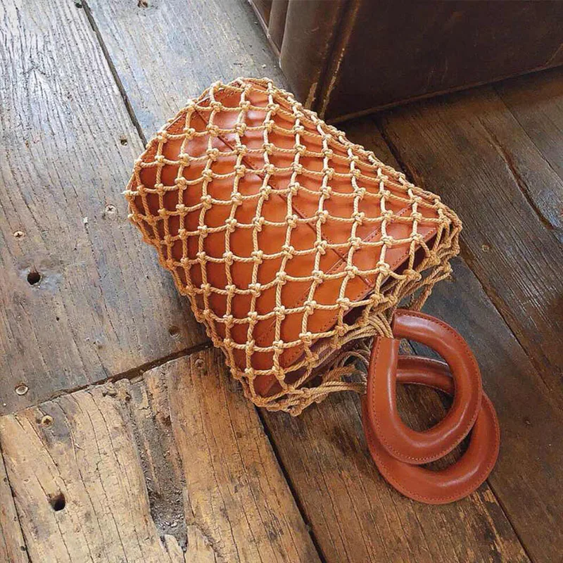 Корейские японские Ins Популярные Полые сетчатые сумки шикарные женские ведро