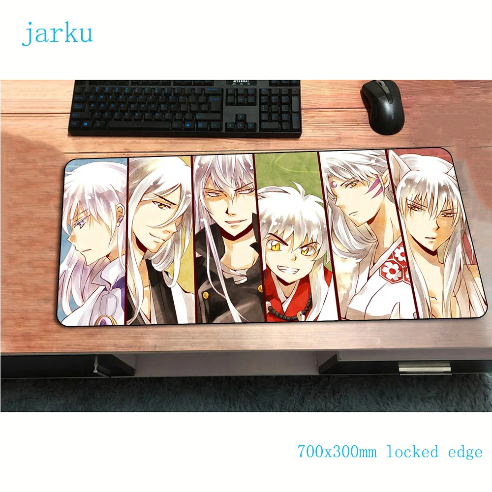 Inuyasha коврик для мыши 700x300x2 мм игровой Аниме HD шаблон офисный notbook Настольный