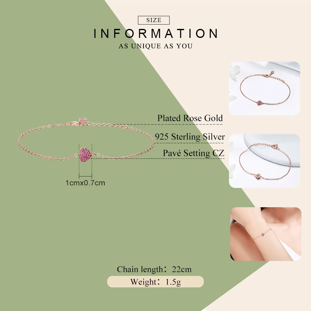Женский браслет из серебра 925 пробы с розовым золотом|rose gold silver bracelet|bracelets for women