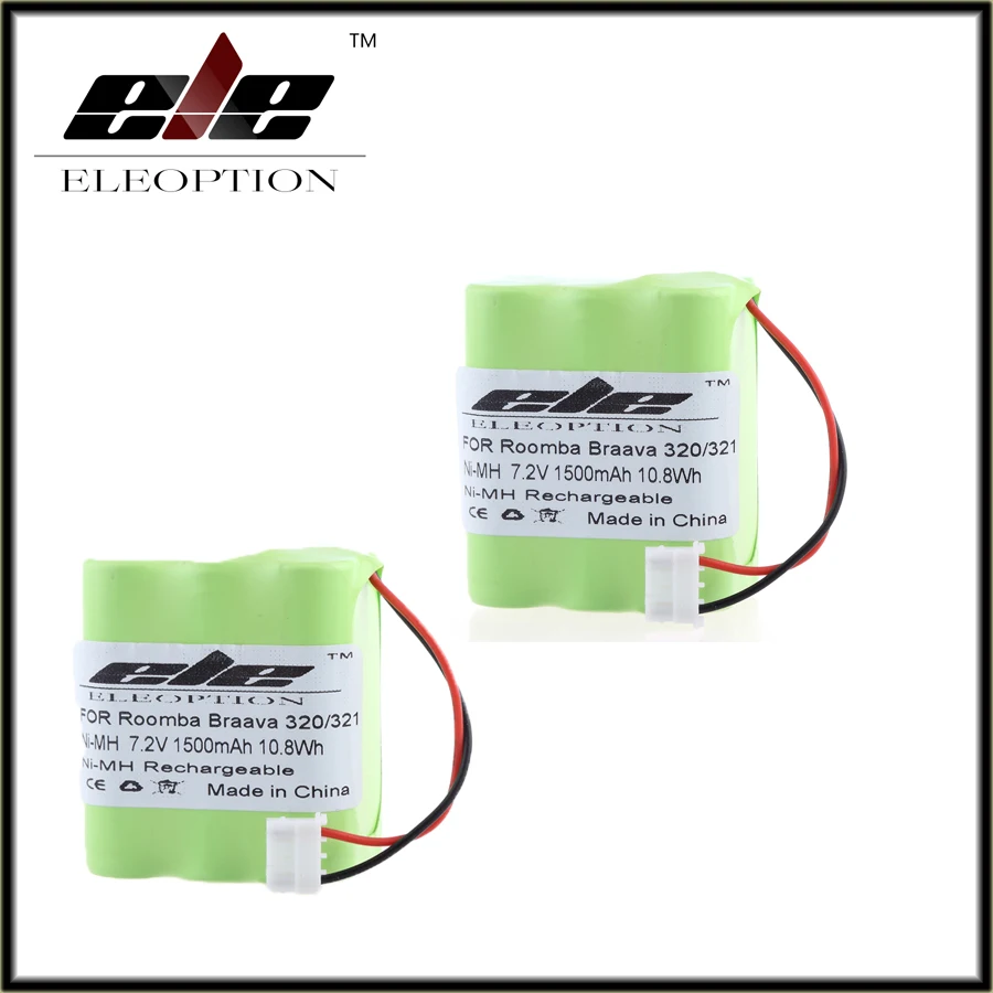 Аккумуляторная батарея Eleoption для пылесоса iRobot Braava 320 321 и Mint 4200 4205 2 шт. робот