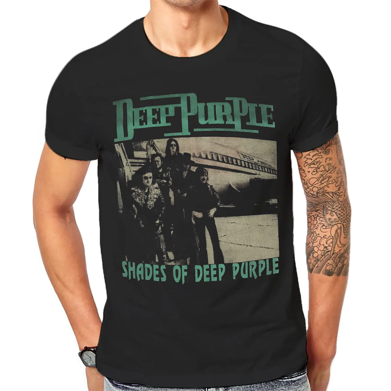 Deep Purple футболка UK классический Винтаж рок группа новый Graphic Print Tee Мода уникальный