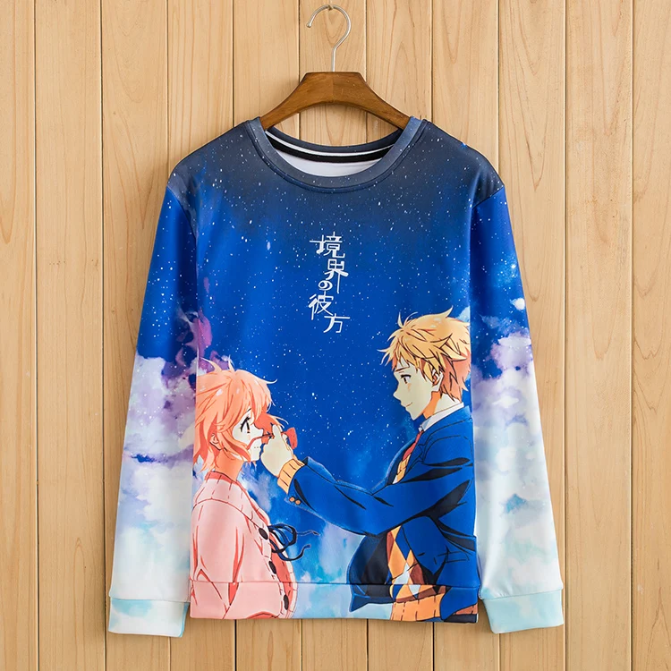 Аниме Косплей Kyokai No Kanata осень зима игры с длинным рукавом Толстовка капюшоном для