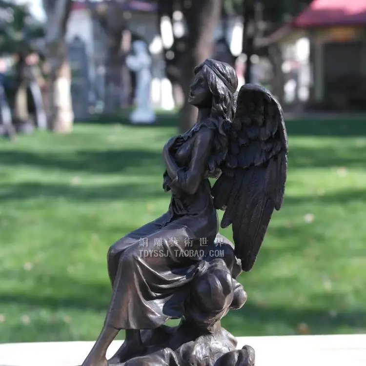 Ангел благословит медные скульптуры изделия ремесла скульптура украшения с