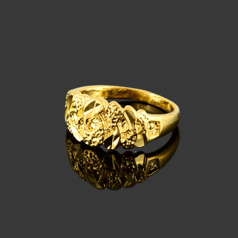 Roman Reigns classic 24k gold colour plated clover ring for women fashion wedding Cocktail hollow flower lady | Украшения и