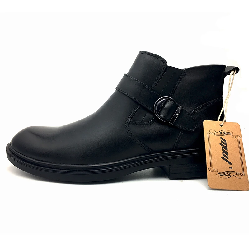 Мужские ботинки из натуральной кожи с высоким берцем на молнии|boots fashion men|boots menboots
