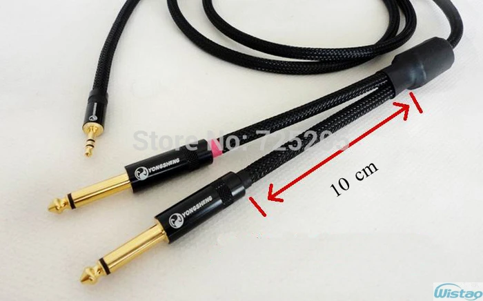 Стерео-кабель Hi-Fi 3 5 мм в 2x6 35 монокабель Choseal 4N OFC аудиокабель с позолоченными