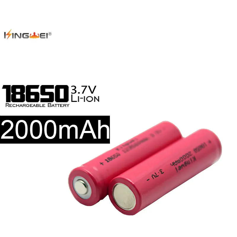 Литий ионная аккумуляторная батарея для фонарика KingWei 4X18650 2000 мАч 3 7 в|rechargeable