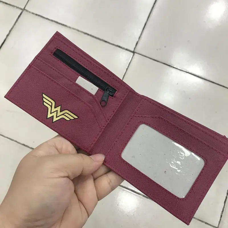 Новинка DC Wonder Woman двухслойный кошелек с цветной печатью для детей-подростков, Подарочный Кошелек для монет