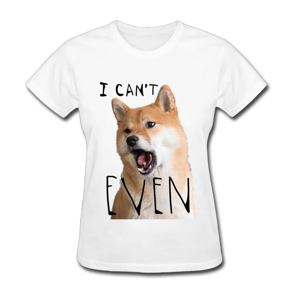 SAMCUSTOM NO shiba inu T-shirts for Women Harajuku Funny Product Tops Lady Casual Short Sleeve T-Shirt | Женская одежда