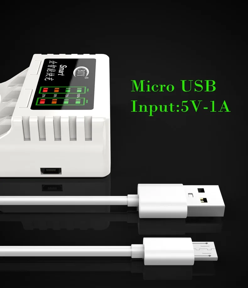 Зарядное устройство BTY-C704A3 универсальное с 4 слотами умное быстрое зарядное USB со