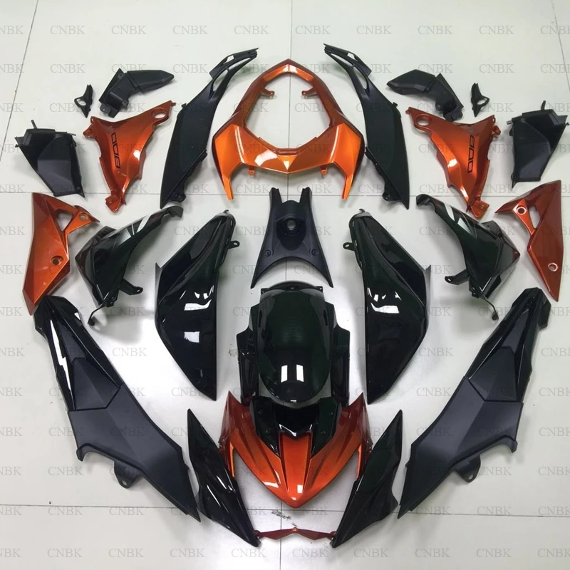 Пластиковые обтекатели для Kawasaki Z800 2013 2016 оранжевые черные|Полные комплекты