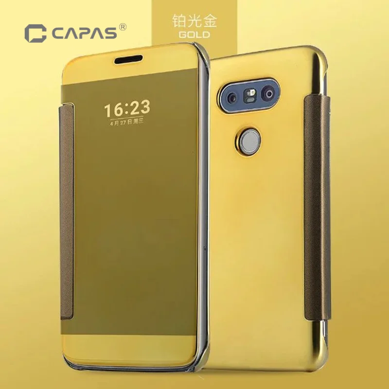 Чехол для LG G5 оригинальные чехлы capas флип кейс с окошком просмотра зеркальный