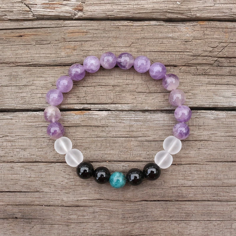 Бусины из натурального камня 8 мм аметист черный оникс апатит искусственные