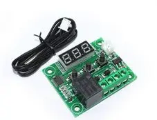 W1209 kit 1 шт. W1209 мини-термостат регулятор температуры инкубационный термостат контроль температуры переключатель - Цвет: W1209 kit