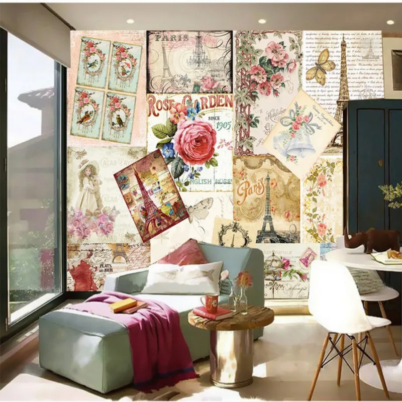 Фотообои на заказ Европейский стиль Эйфелева башня обои спальня ресторан отель