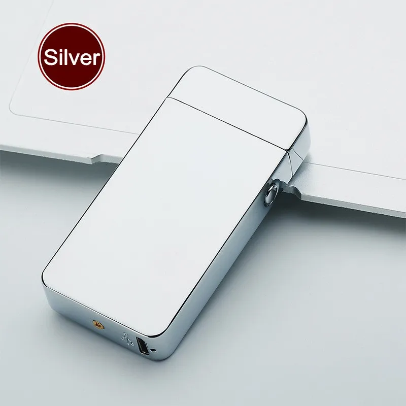 Зажигалки для курения USB зарядка двойная дуга зажигалки беспламенный фонарь