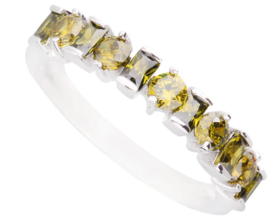 Шикарный оливин перидот 3*3 мм полудрагоценный камень серебряное крутое кольцо