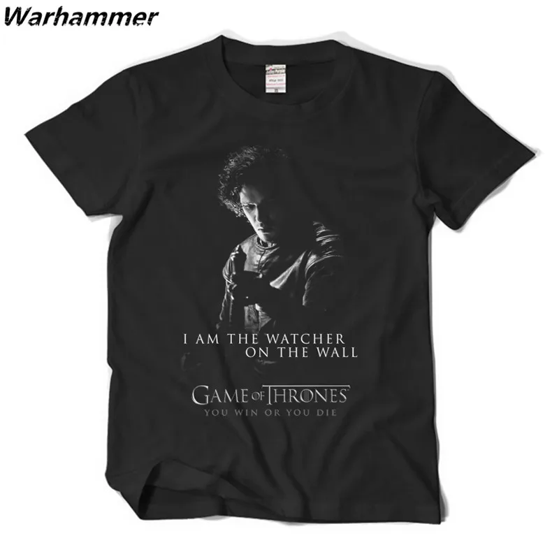 Warhammer Игра престолов рубашка я Watcher на стене мужские Модная футболка вы