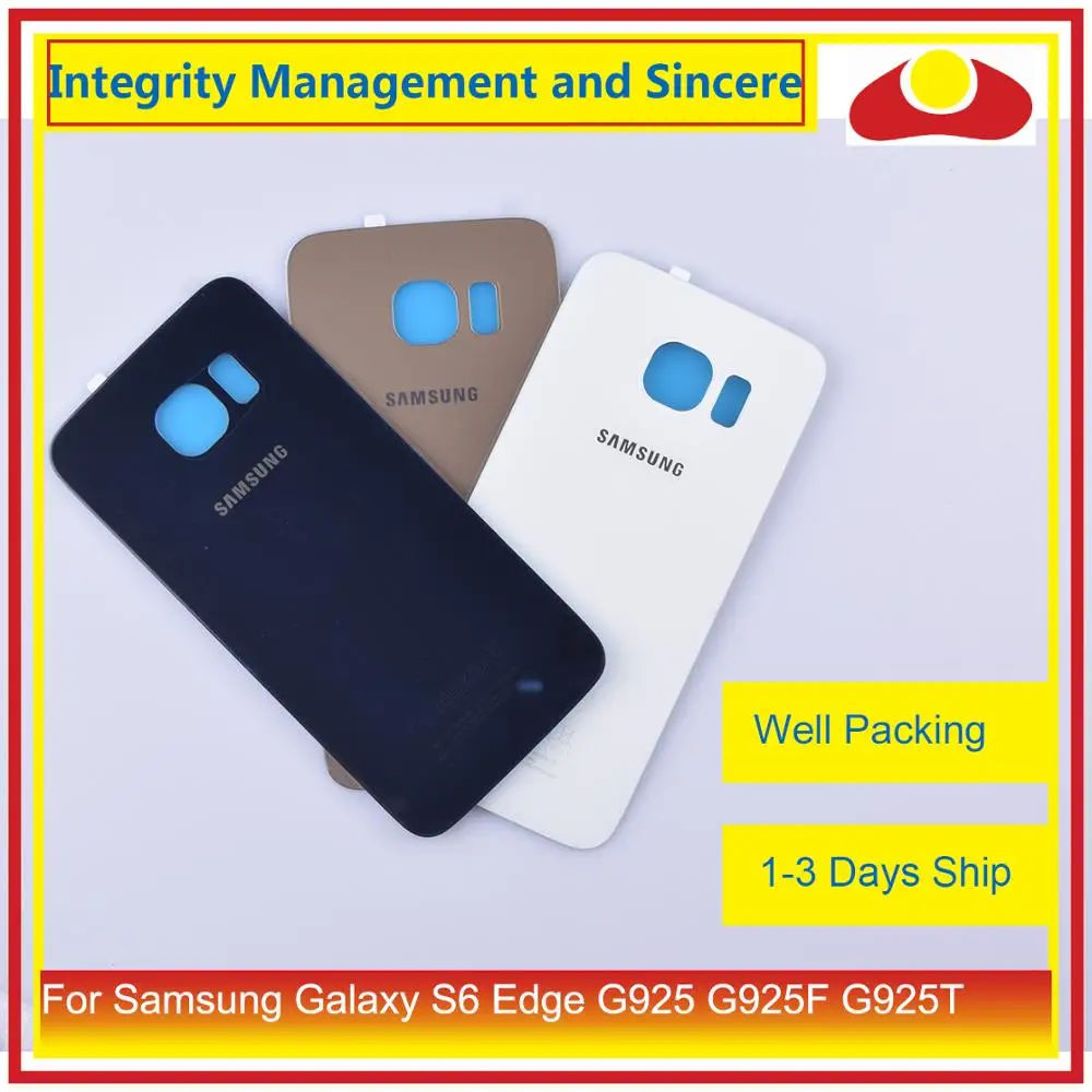 10 шт./лот для Samsung Galaxy S6 Edge G925 G925F G925T корпус батарейного отсека заднее стекло