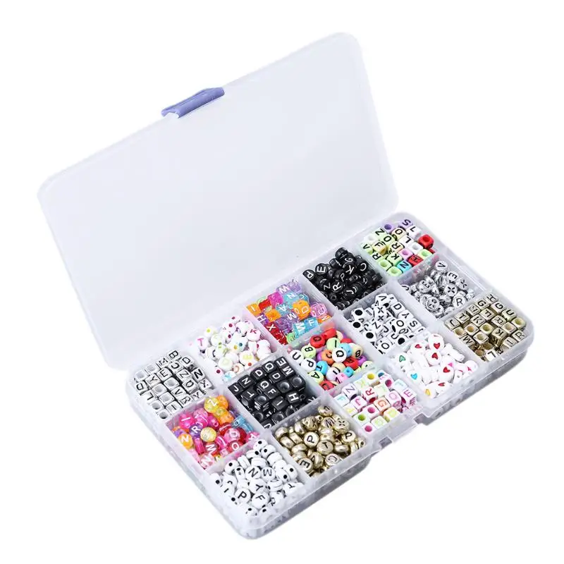 1 набор акриловых бусин с буквами самоклеющихся для самостоятельного